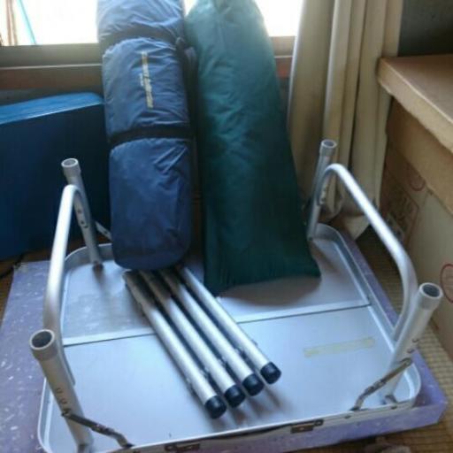 キャンプセット、テント、椅子つきテーブル、組み立てテーブル、テント休憩よう