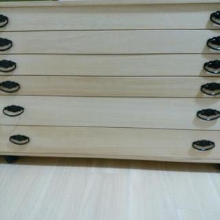 R2586) 中古UV塗装ホワイトハイチェスト6段 2019年製! 収納家具 店頭 