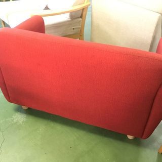 ソファ 美品！2人掛けソファー ソファー 2人掛け 赤 レッド コンパクト