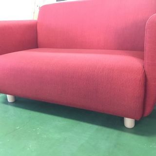 ソファ 美品！2人掛けソファー ソファー 2人掛け 赤 レッド コンパクト