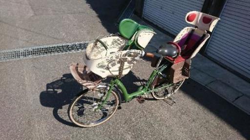 アンジェリーノ 子供乗せ自転車 3人乗 グリーン