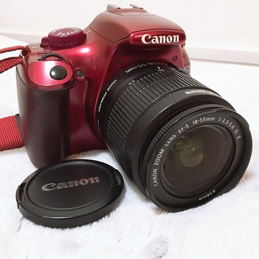 Canon デジタル一眼レフカメラ EOS Kiss X50 レンズキット EF-S18-55mm IsII付属 レッド KISSX50RE-1855IS2LK