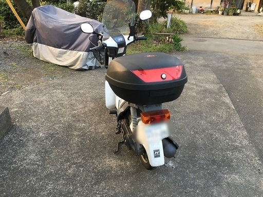 [最終値下げ] 原付 スズキ スーパーモレ サービスガイド・バイクカバー付き ロングスクリーン・リアボックス装備