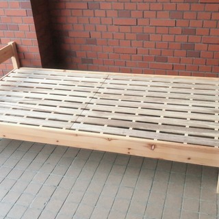 組み立てサービス！　木製シングルベッド　フレーム単品