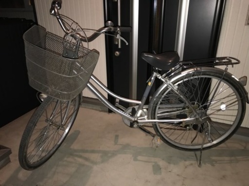 車庫保管 26インチママチャリ 6段切り替え付 軽快車 自転車
