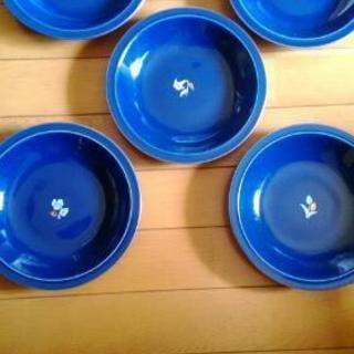 ブルーお皿5枚セット