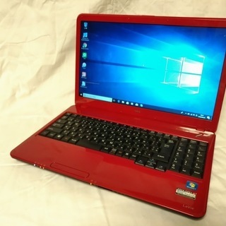 ノートパソコン NEC製/Core i7/4GB/750GB/office/人気のレッド！