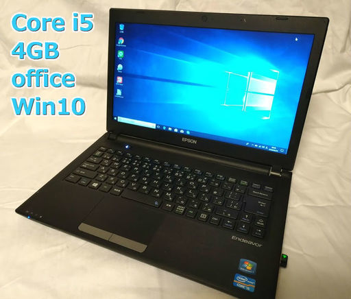 爆速三世代Core i5/4GB/Win10/office/人気の黒！