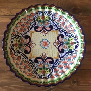 メキシコ タラベラ焼 平皿