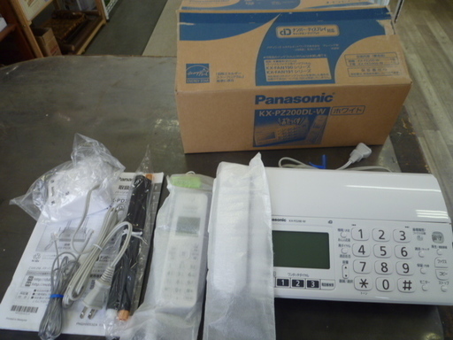 R 未使用品 Panasonic デジタルコードレスFAX(子機1台タイプ) おたっくす ホワイト KX-PZ200DL