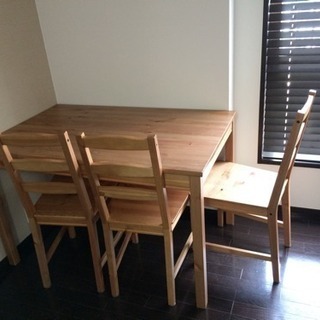 急募！食卓テーブル, 4脚イスセット 六本木 pick up - ダイニングテーブル 