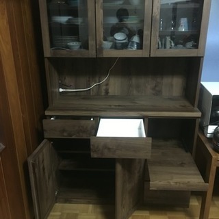 食器棚 大川家具 超美品 ウォールナット