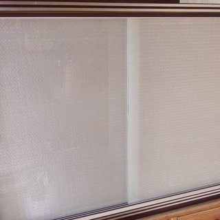 昭和レトロ　ガラス戸付　キャビネット　小型食器棚