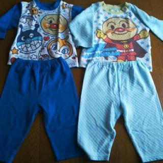 アンパンマンのパジャマ 90 (冬もの 青・水色の２セット)