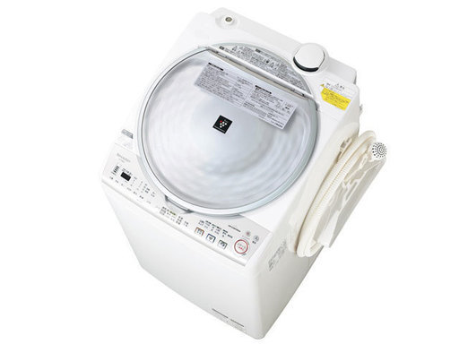 シャープ 乾燥機付き洗濯機 大容量8.0kg プラズマクラスター搭載　美品
