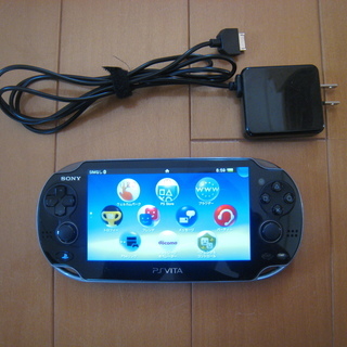 PS Vita PCH-1100 3.60 本体 ブラック 【充電ケーブル付き】 - テレビ