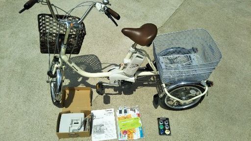 中古、パナソニック電動アシスト三輪自転車（BE-ENR834）