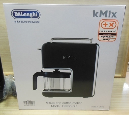 【販売終了しました。ありがとうございます。】DeLonghi　ドリップコーヒーメーカー　CMB6-BK　ｋMixコレクション　未使用品