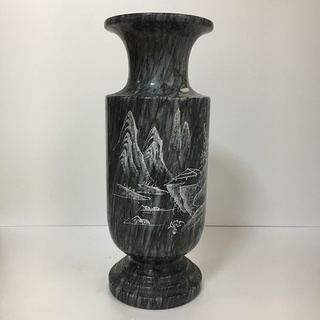 大理石 花瓶 壺 高さ45.5センチ 骨董 置物