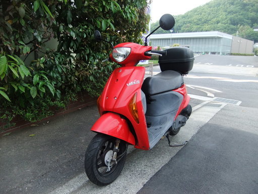 スズキ　レッツ5　中古実動車　バッテリー新品、オイル交換後渡し　リアBOX付　書類有り