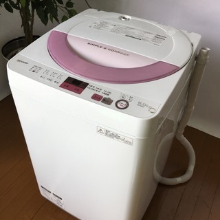 シャープ SHARP 全自動洗濯機 ピンク 6kg ES-GE6...