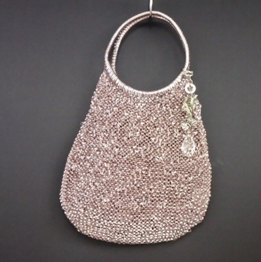 ☆中古美品☆アンテプリマ ANTEPRIMA☆ワイヤーバッグ☆ピンク系 ☆チャーム付き