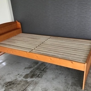 【配達 設置OK】木製シングルベッド