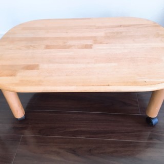 キャスター付きローテーブル ちゃぶ台 木製テーブル 座卓