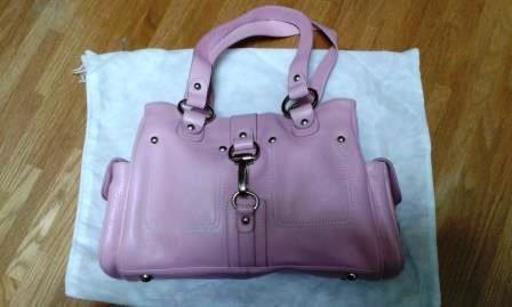 ピンク皮製ハンドバッグ/ドイツで購入