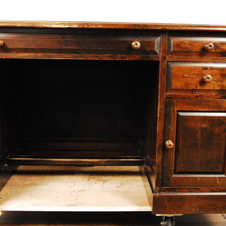 北海道民芸家具 樺 無垢材 机　書斎机　片袖机　作業台　学習机　和家具　アントレ