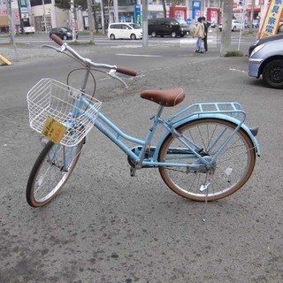 自転車 22インチ 水色 シティサイクル 札幌 西区 西野