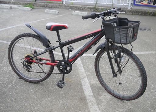 24インチ 子供用 マウンテンバイク 自転車 赤 中古車 スポーツバイク