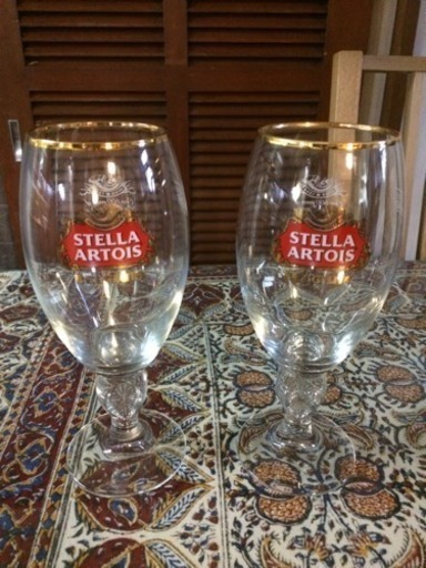 美品 Stella Artois ペアビアグラス