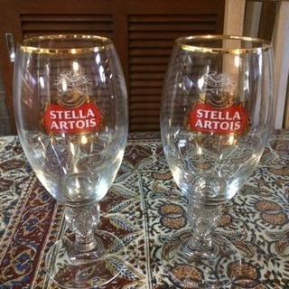 美品 Stella Artois ペアビアグラス