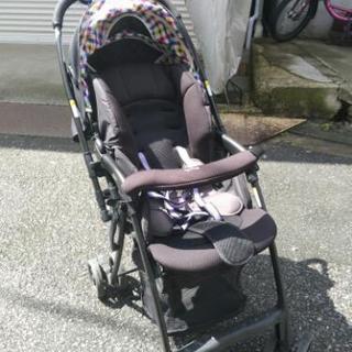 Aprica ベビーカー 黒 洗濯済 カルーンプラスハイシート