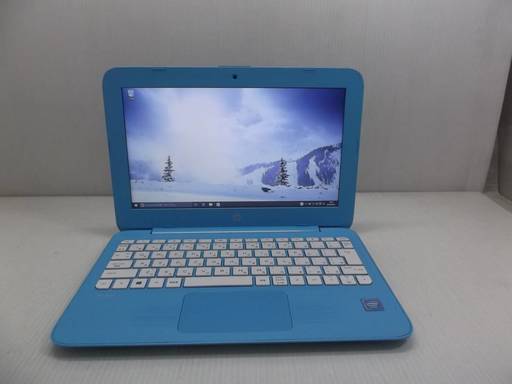 ★HP　Stream11　２０１６年製のアクアブルー　美品ですがジャンク品で処分　Windows10 Home (64bit) 　バッテリの劣化はわずかでお得★