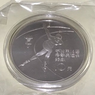 🇨🇳中国 第14回冬季オリンピック記念 10元銀貨　1984年