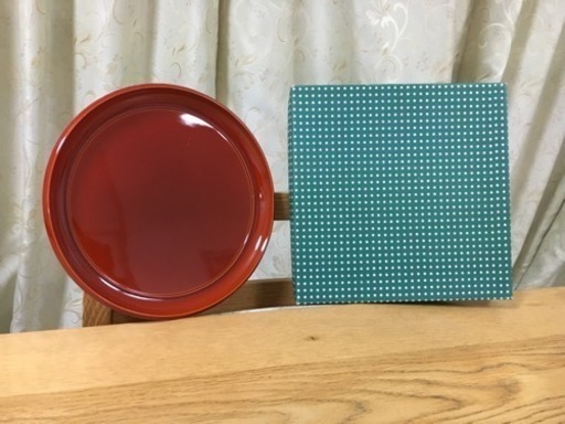 【飛騨高山春慶・漆器】丸盆（箱付き）