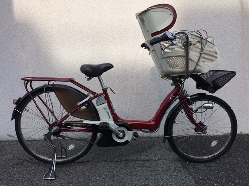 ブリヂストン　アンジェリーノ　新基準　三人乗り　子供乗せ　赤　ギュット　キッス　神戸市　電動自転車　地域限定