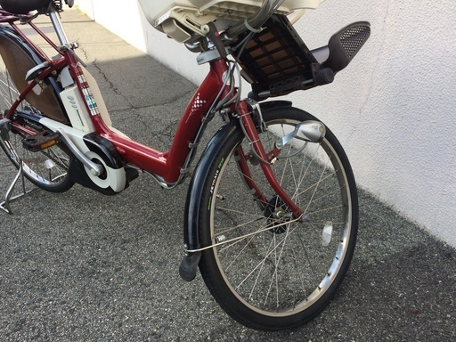 ブリヂストン アンジェリーノ 新基準 三人乗り 子供乗せ 赤 ギュット