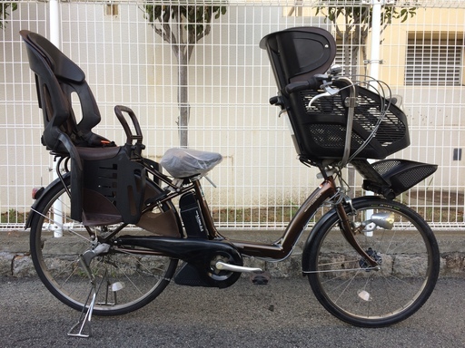 ヤマハ　リトルモア　三人乗り　新基準　子供乗せ　茶色　ギュット　アンジェリーノ　神戸市　電動自転車　地域限定