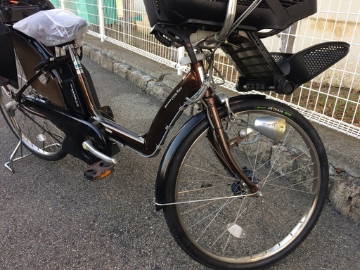 ヤマハ　リトルモア　三人乗り　新基準　子供乗せ　茶色　ギュット　アンジェリーノ　神戸市　電動自転車　地域限定