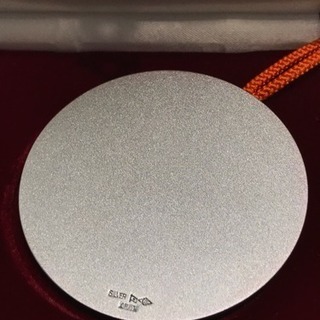 レア❗️珍品❗️古鏡文鎮 鴛鴦(おしどり)文様 純銀  SILVER1000 ケース付 造幣局製 約177g(紐を含む)