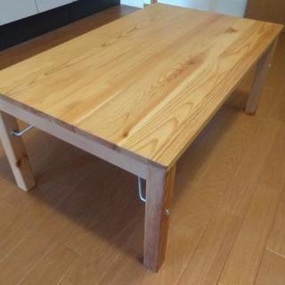 折り畳み式パイン材テーブル(無印)