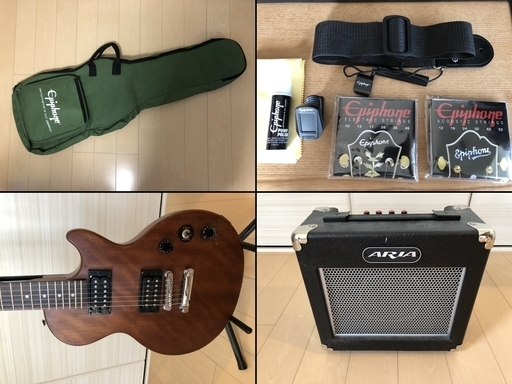 美品】Epiphone by Gibson エレキギター（レスポール） + 小物 + アンプ + スタンド