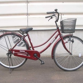 千葉県 香取市 中古(新品同様) 自転車 ２６インチ ワインレッド色