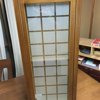 ガラス戸収納棚 (新品)