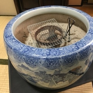 昭和レトロ 古民具 大きな火鉢の画像