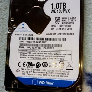 WD HDD 内蔵 2.5インチ 1TB と2.5インチHDDケ...