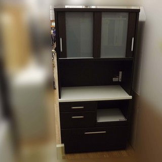 レンジボード キッチンボード ダークブラウン 幅90cm 札幌 西岡発